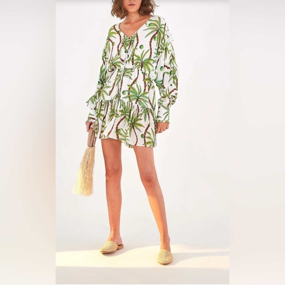 Farm Rio - Swinging Palm Mini Dress. Size M